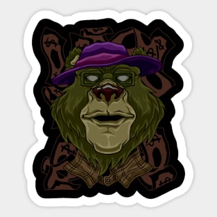 Fashion Bear street art Sticker